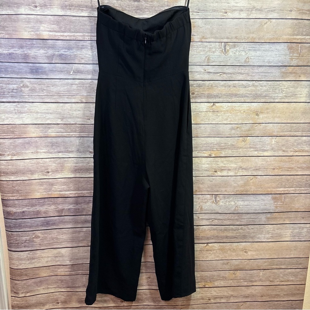 Babaton Roshan Black Strapless Crepe Jumpsuit Chic Minimalist Evening Party 4 - Picture 7 of 12